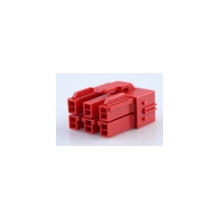 Molex 6.5mm WTB Recpt Hse PBTP Red 6Ckt 151049-2609